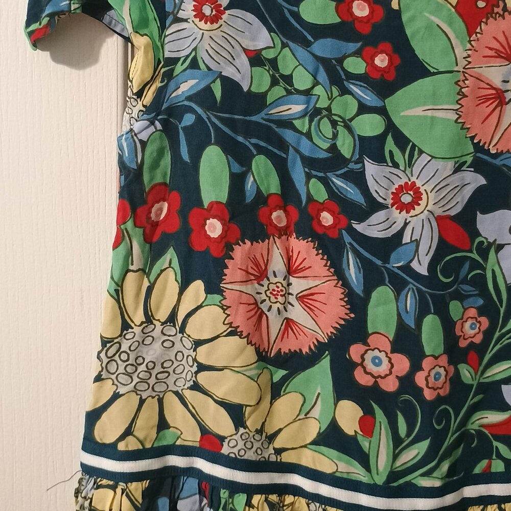 Gymboree/Floral Dress/Girls/M 7-8/Blue Multi/Cap Sleeve Cute - Picture 7 of 11